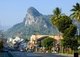 Thailand: Limestone peaks loom over Phangnga Town's main street