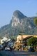 Thailand: Limestone peaks loom over Phangnga Town's main street